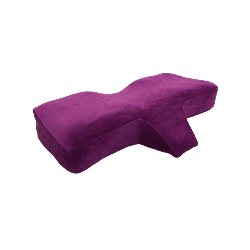 High quality Memory foam eyelash extension pillow ergonomic curve improve sleeping pillows concave headrest neck support pillow
