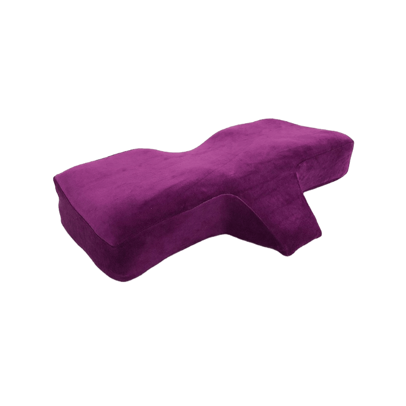 High quality Memory foam eyelash extension pillow ergonomic curve improve sleeping pillows concave headrest neck support pillow