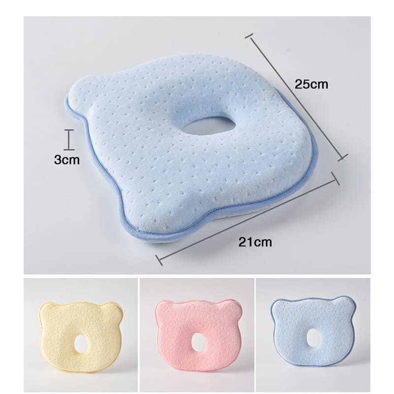 Hot Selling High Quality 100% Memory Foam Plagiocephaly Anti Flat Head Baby Pillow
