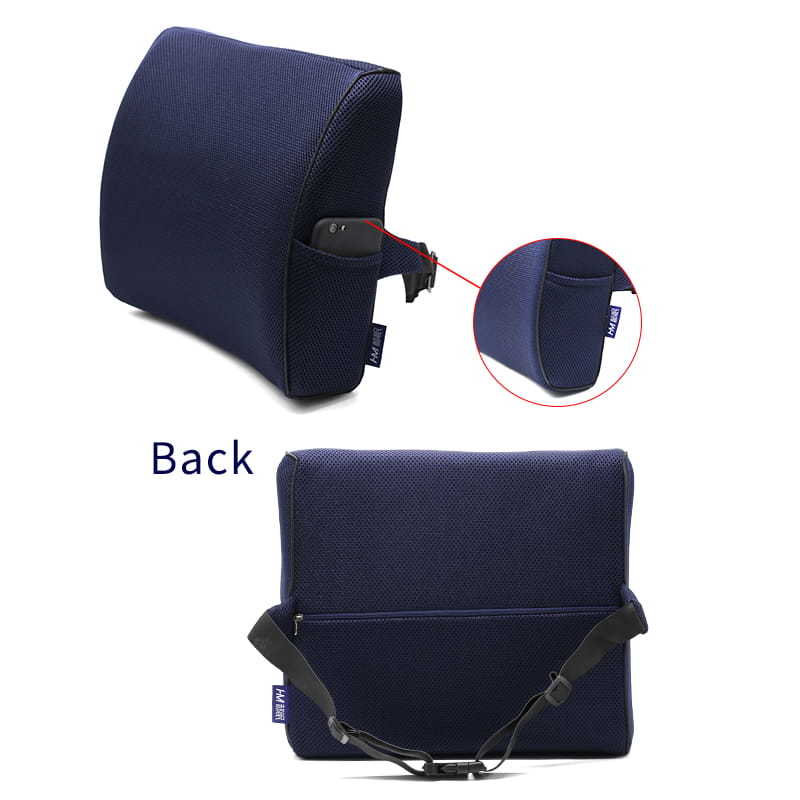 2022 Top Quality Ergonomic Posture Memory Foam Back Lumbar Support Pillow Cushion For Office Chair/ Car Seat