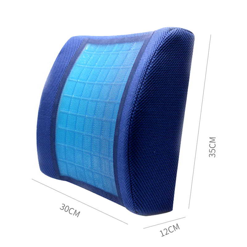 Factory Direct Sale Ergonomic Cooling Gel Memory Foam Office Chair Seat Lumbar Support Back Cushion for Car China Summer Knitted