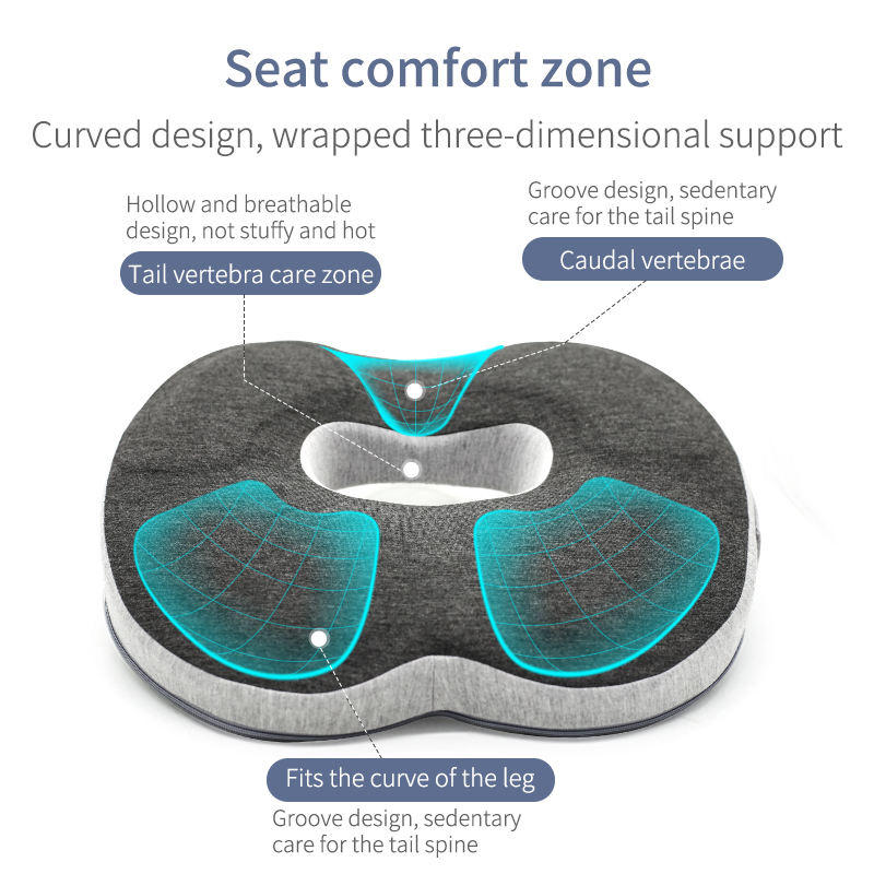 Factory price Ergonomic Comfortable Hemorrhoid Cushion 3D Mesh Memory Foam Hemorrhoid Cushion