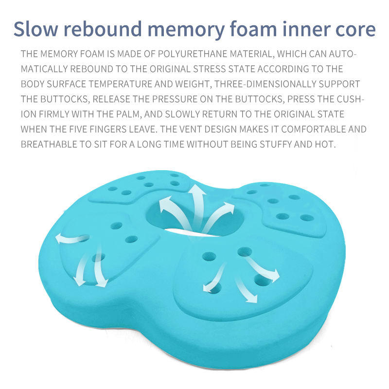 Factory price Ergonomic Comfortable Hemorrhoid Cushion 3D Mesh Memory Foam Hemorrhoid Cushion