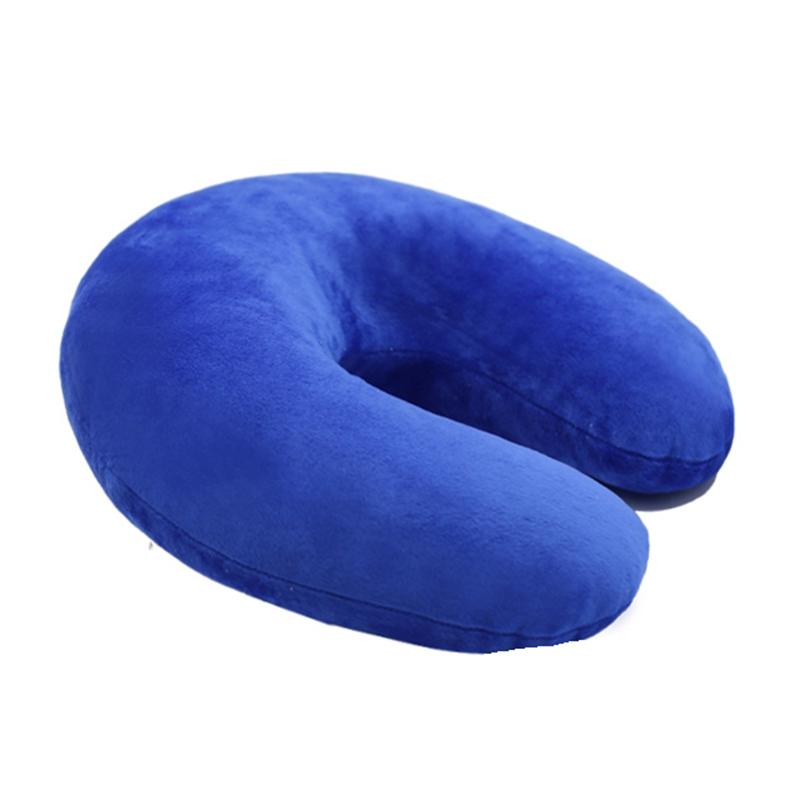 Short Plush U-shaped Travel Pillow Student Office Travel Neck Rest Pillow Customized Memory Foam Neck Support Pillow