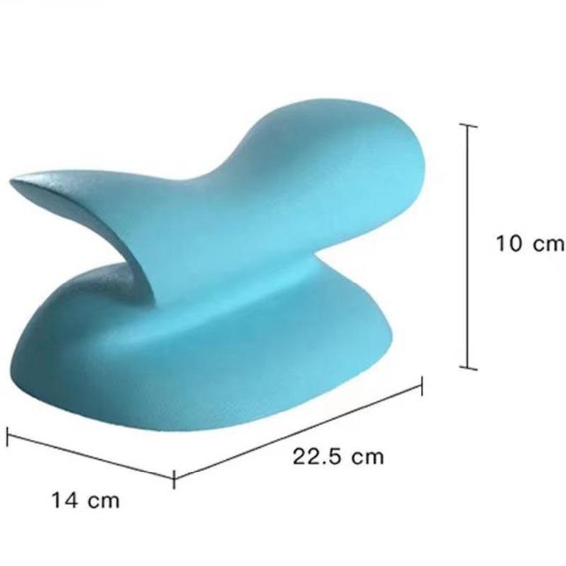 New self-skinning S-shaped neck support massage pillow PU foam relax cervical spine sleep traction pillow