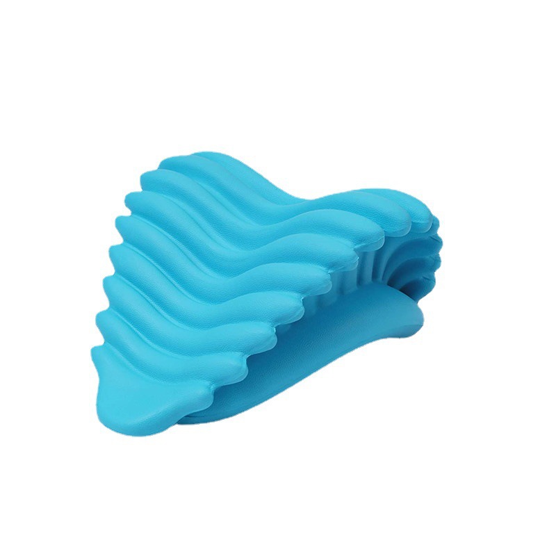 Popular PU foam neck traction pillow Pain relief cervical massage pillow Self-skinning rich bag correction pillow