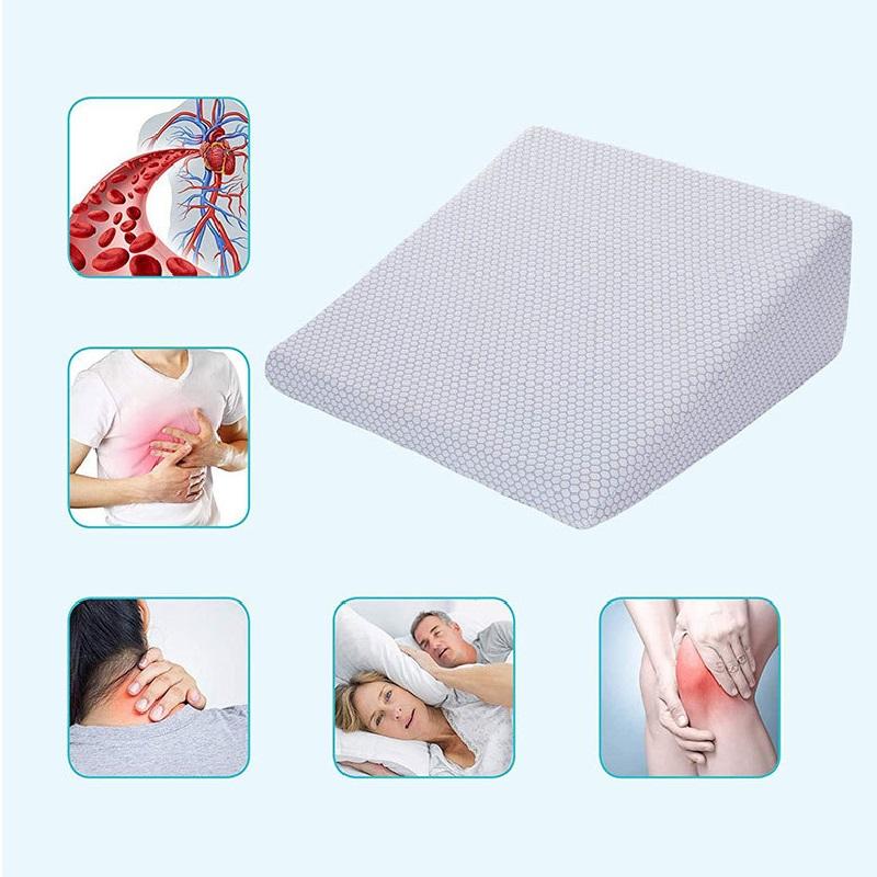 Cross-border Customizable Wedge-shaped Pillow Cool Breathable Cushion Single Foot Rest cushion 3D Gel Memory Cotton Triangle Wedge-shaped Pillow