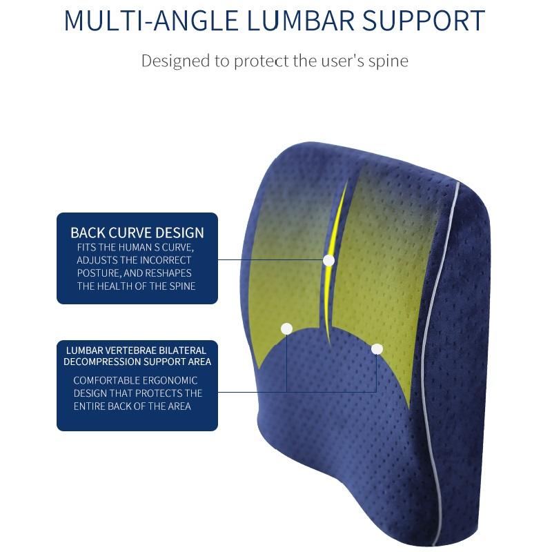 Factory Direct Selling Memory Foam Lumbar Backrest Support Cushion