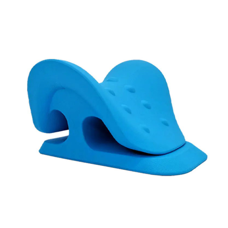 Popular PU foam neck traction pillow Pain relief cervical massage pillow Self-skinning rich bag correction pillow
