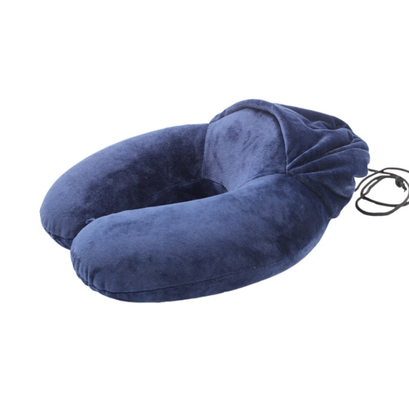 OEM High Quality Foldable Travel Pillow Wholesale neck pillows For Office Hooded memory foam neck protection travel pillow