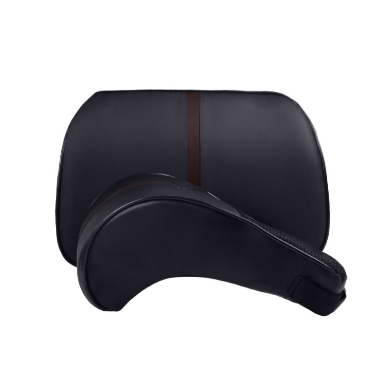 Interior Supplies Car Cushion Headrest Car Neck Pillow Seat Back Leather Lumbar Car Lumbar Memory Foam